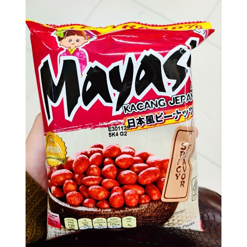 

Mayasi Kacang Ala Jepang Rasa Pedas/Bawang/Sapi Panggang 65Gr Extra 10%