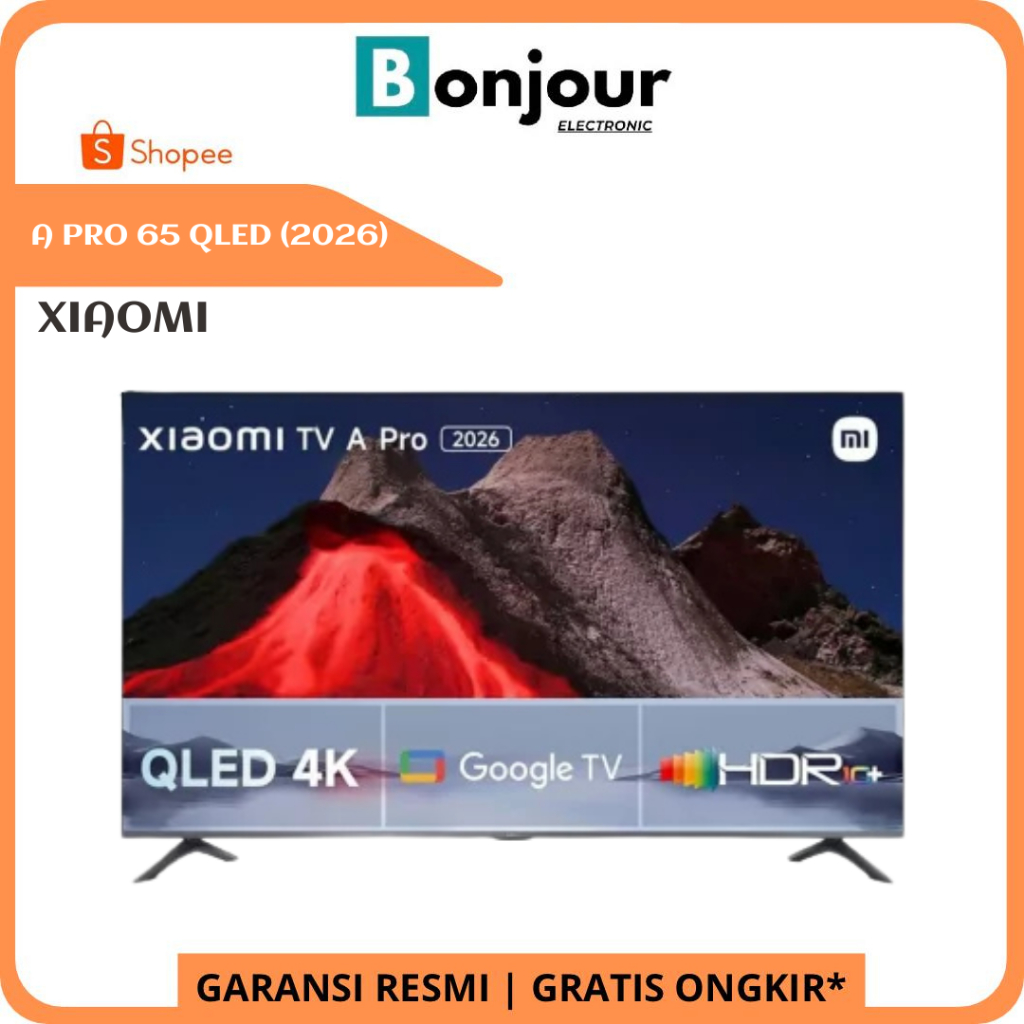 Xiaomi A PRO 65 QLED Google TV 65 Inch Xiaomi 4K HDR TV 120Hz QLED TV 65 Inci - 2026