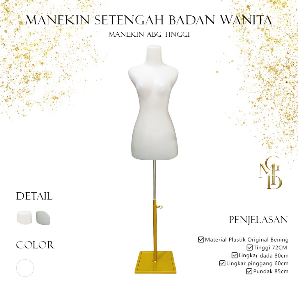 Manekin Setengah Badan Wanita | Manekin Abg Tinggi | Manekin Setengah Badan Tiang Besi