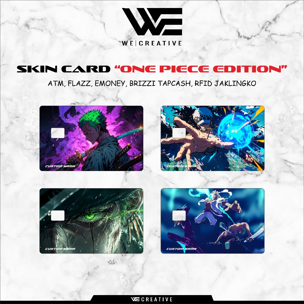 

Sticker Kartu ATM Skin Card Stiker E-Toll -One piece Edition