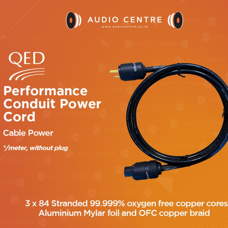 QED Performance Qonduit Power Cord Cable / Kabel Power / QED