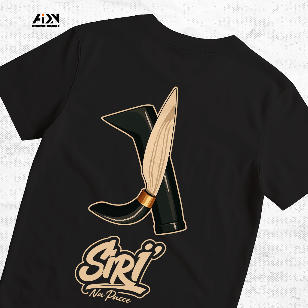 Baju Kaos Bugis Badik Siri' Na Pacce | Kaos Budaya | Baju Bugis | Premium Cotton Combed 24s | Tebal 