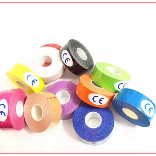 Kinesiology Tape 2,5 cm x 5 m Perban Otot Olahraga Gym Fitness Basket Pria Wanita Anti Cidera / Kine