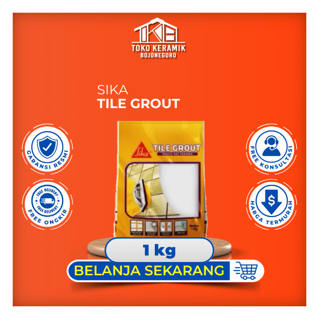Tile Grout Semen Pengisi Nat Keramik Berbagai warna | SIKA