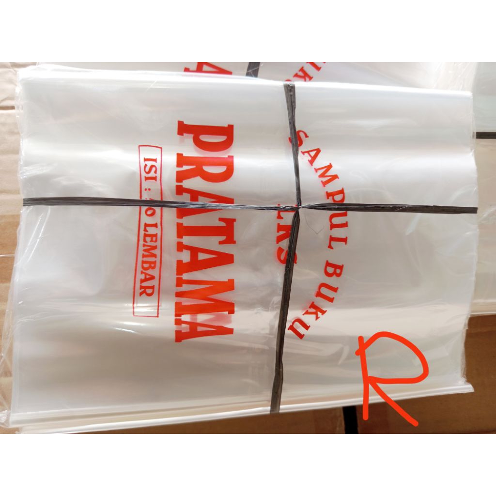 

28cm Sampul Buku plastik LKS 50pcs pratama merah Tebal / Sampul plastik LKS