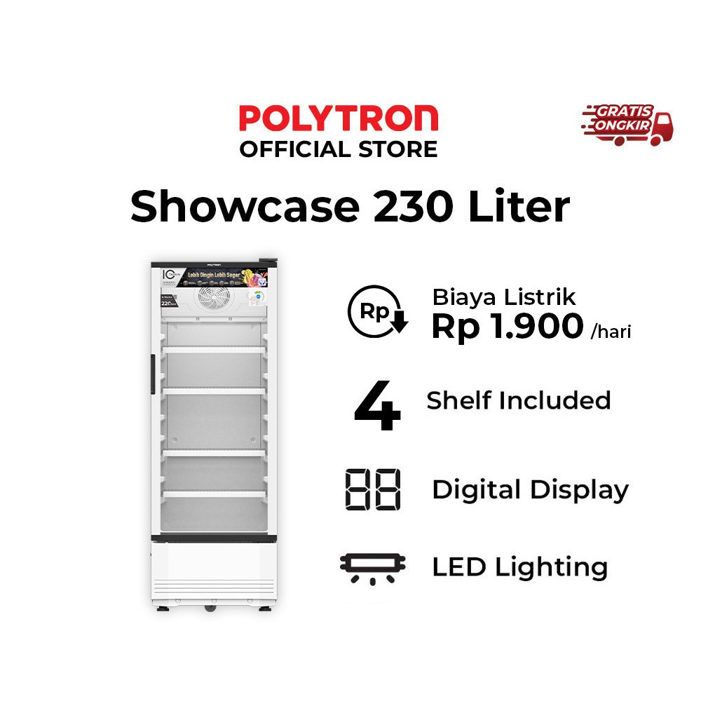 PENDINGIN/ SHOWCASE POLYTRON 230 LITER - SCN 220