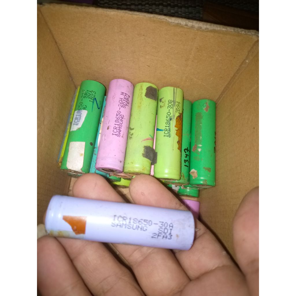 Baterai batre 18650 bekas laptop merk Samsung