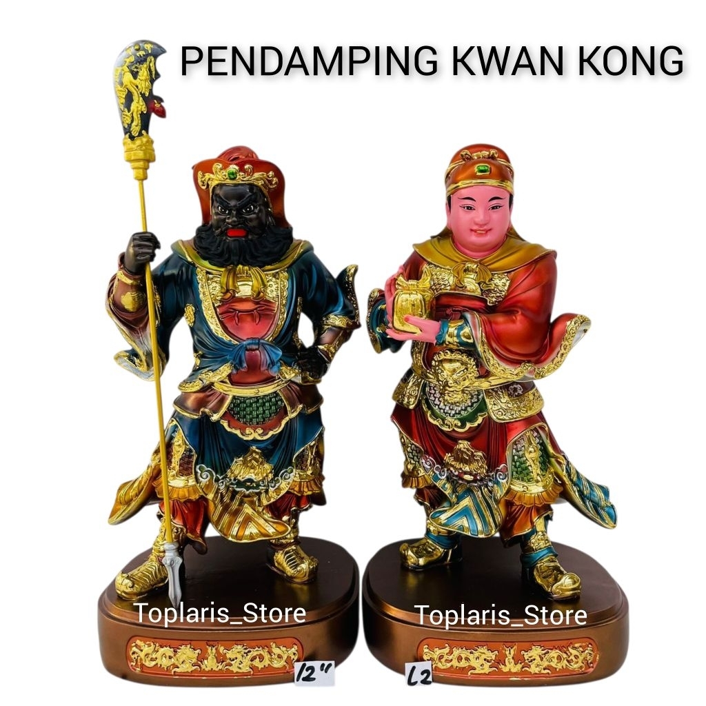 Patung Kwan Kong Dan Pendamping Uk 12in