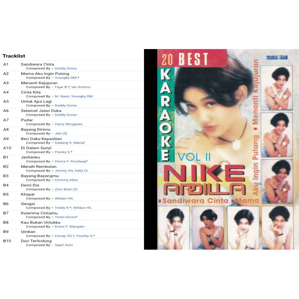 nike ardilla dvd album 20 best-karaoke-vol.ii