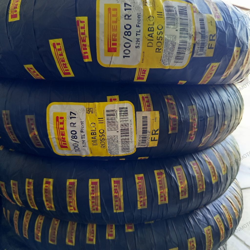 Ban Pirelli Diablo Rosso III 100/80-17 Tubeless | Ban Motor Sport Original Baru