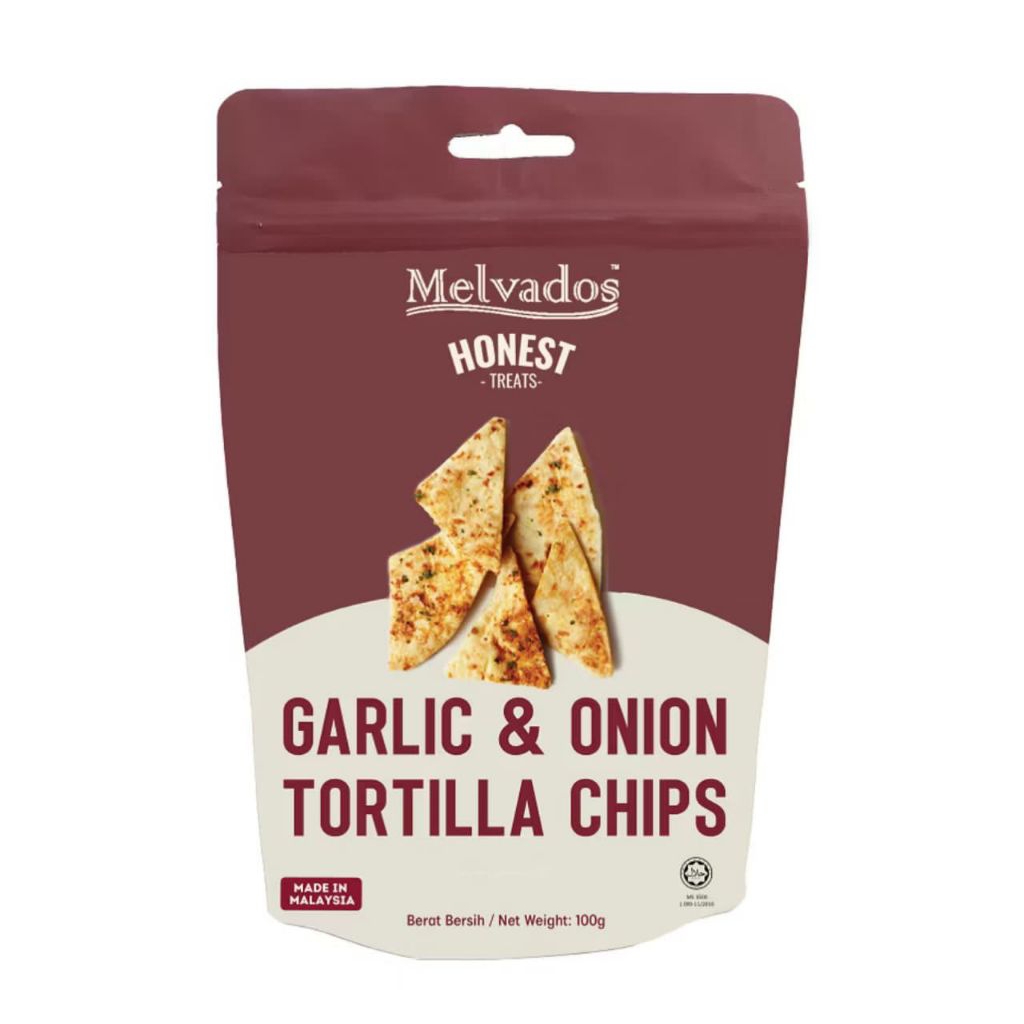 

MELVADOS GARLIC AND ONION TORTILLA CHIPS
