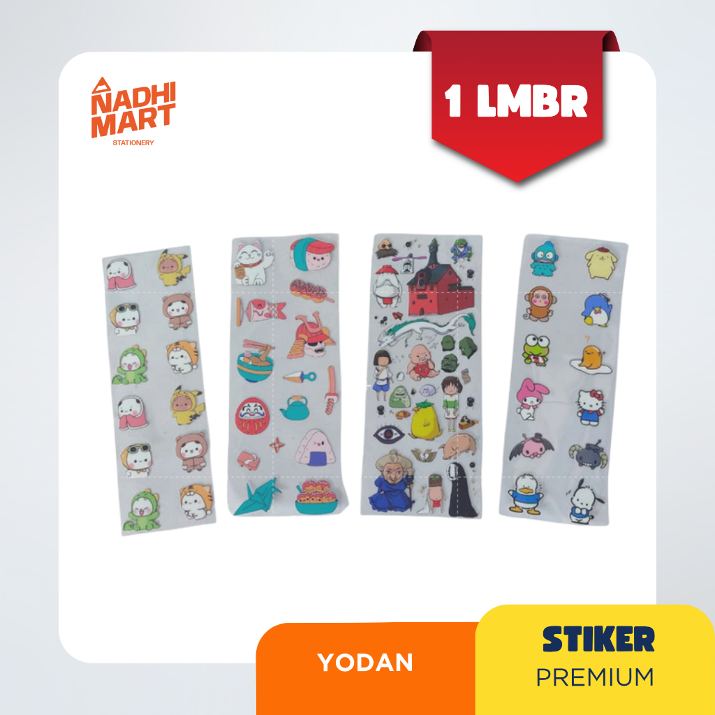 

STIKER PREMIUM YODAN 8X19 STIKER KARAKTER LUCU STIKER STIKER KARTUN LUCU
