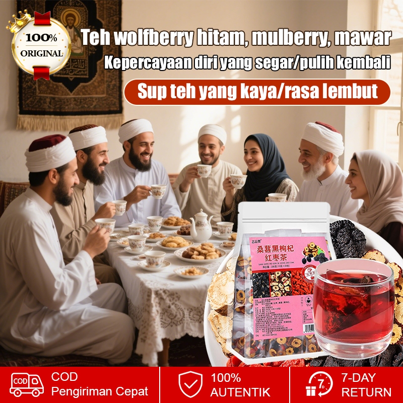 

❤️COD+Beli 2 gratis 2❤️【Teh Kemasan Individual】 Teh Mulberry Hitam dan Goji Teh Goji dan Ginseng Pemulihan Setelah Bergadang Meningkatkan Energi Teh Kesehatan Pria Teh Pemeliharaan Nutrisi 100% Alami