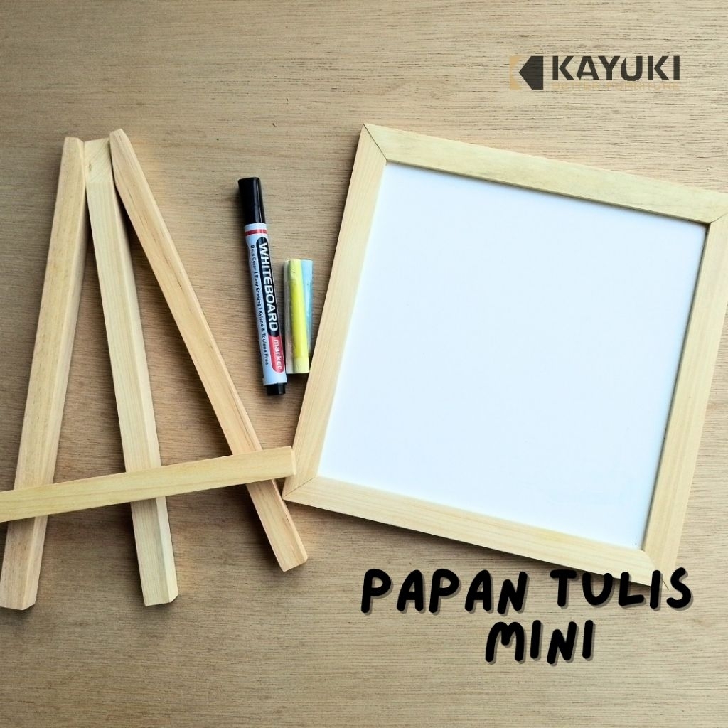 

Papan Tulis Mini Blackboard Whiteboard Standing Tripod Free Spidol Kapur Papan Tulis Anak