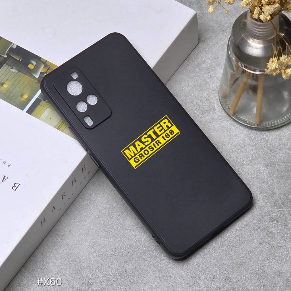VIVO X60 CASE MACARON BLACK SOFT CASE BLACK PREMIUN  VIVO X60