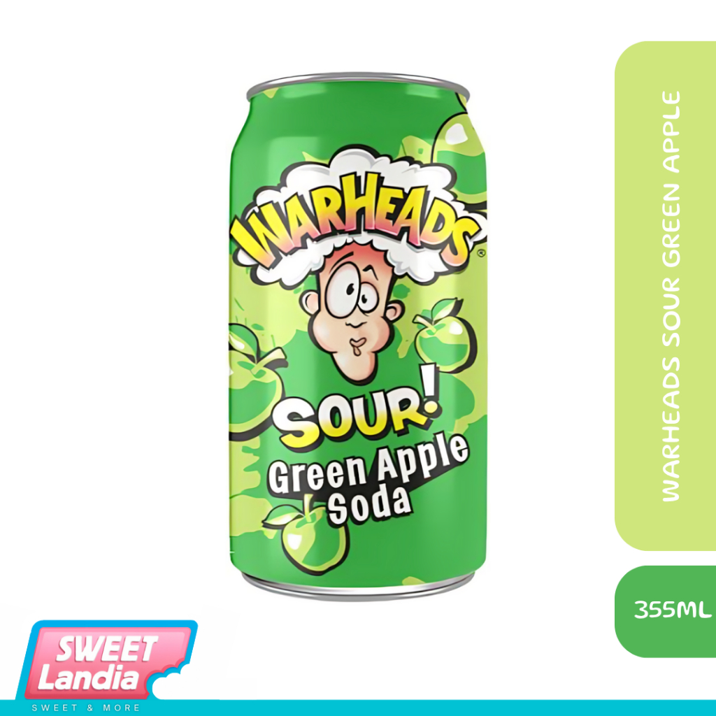 

Warheads Sour Green Apple Soda Drinks 355ml