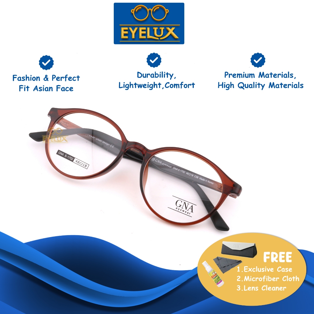 GNA Eyewear / GNA E-1752 / 48-18 / Frame Kacamata GNA Eyewear ORIGINAL