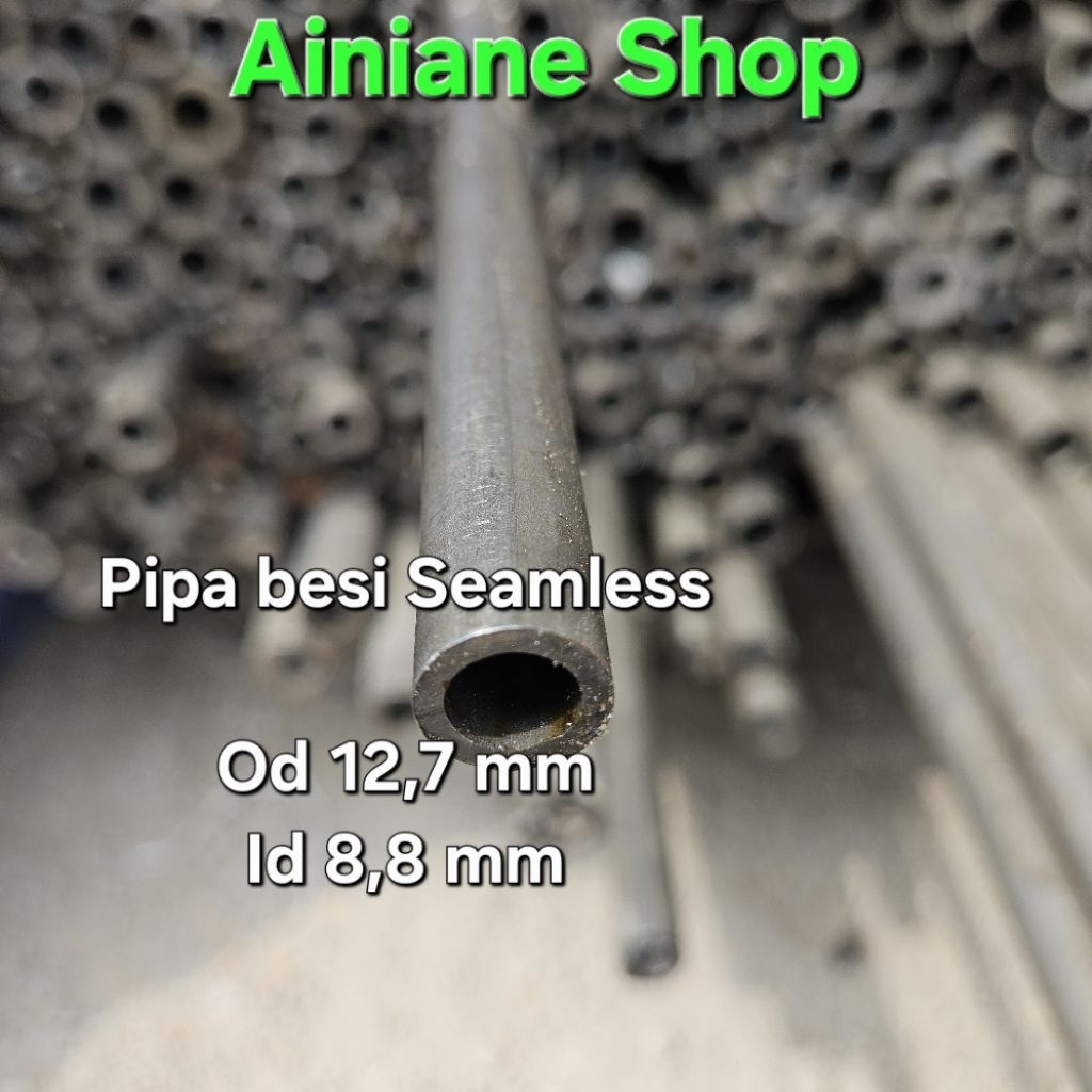 Pipa Besi Seamless Od 12,7 mm Id 8,8 mm Tebal 2 mm Panjang 70 cm