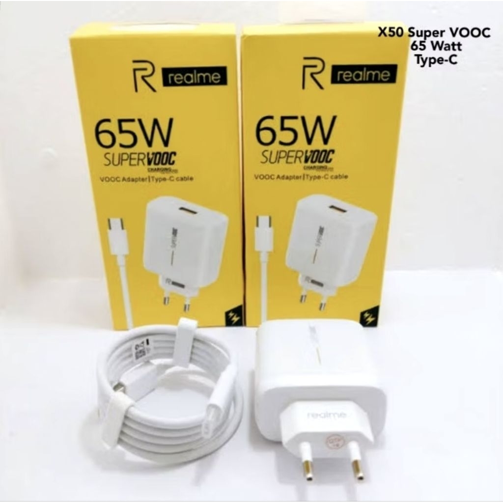 CHARGER ORIGINAL REALME R15/R17 VOOC (4.0A) (MIKRO USB/TYPE-C) / REALME X50 SUPER VOOC (65 WATT) TYP