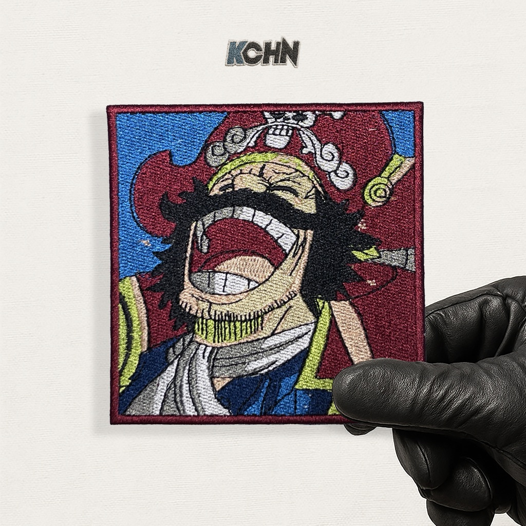 Roger - Iron Patch Bordir OnePiece One Piece Gol D Roger Emblem Kaos Jaket Tas