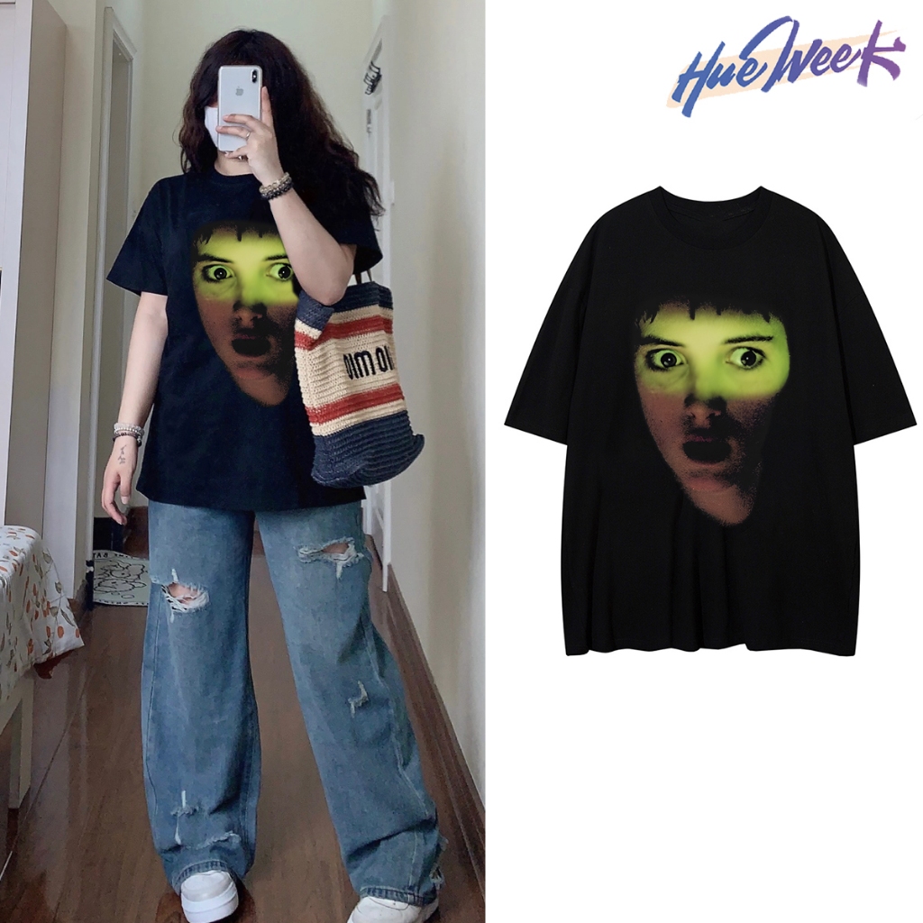 【Big size】HW. T-shirt Oversize Wajah Lucu baju kaos korea | Kaos baju Wanita pria/357