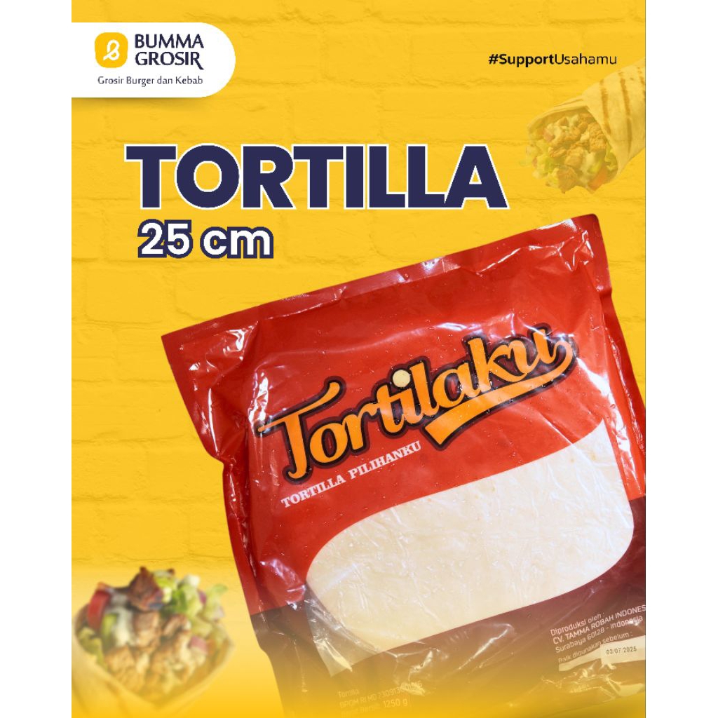 

Tortillaku kulit Kebab Mini - Kulit Kebab- Tortilla Kebab-isi 20 pcs-uk 20cm