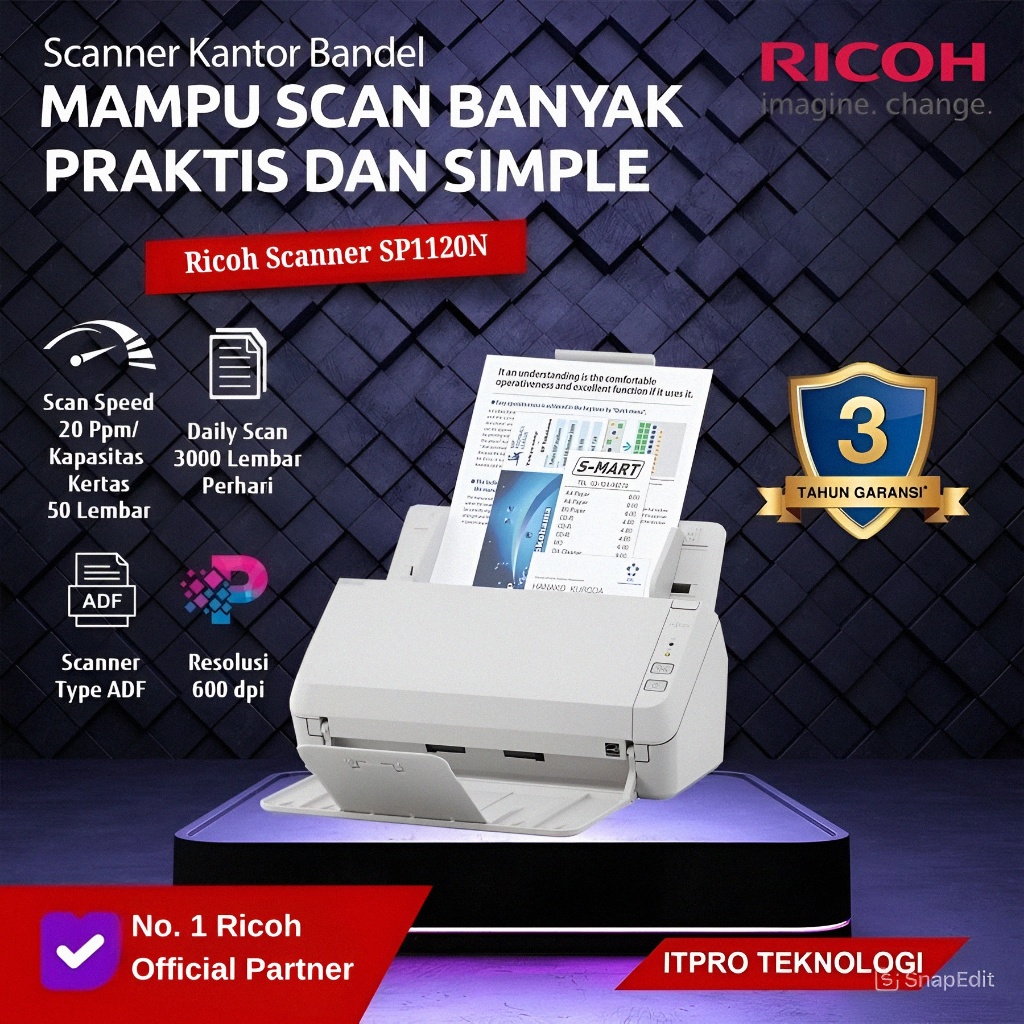 Fujitsu / Ricoh SP1120N Scanner