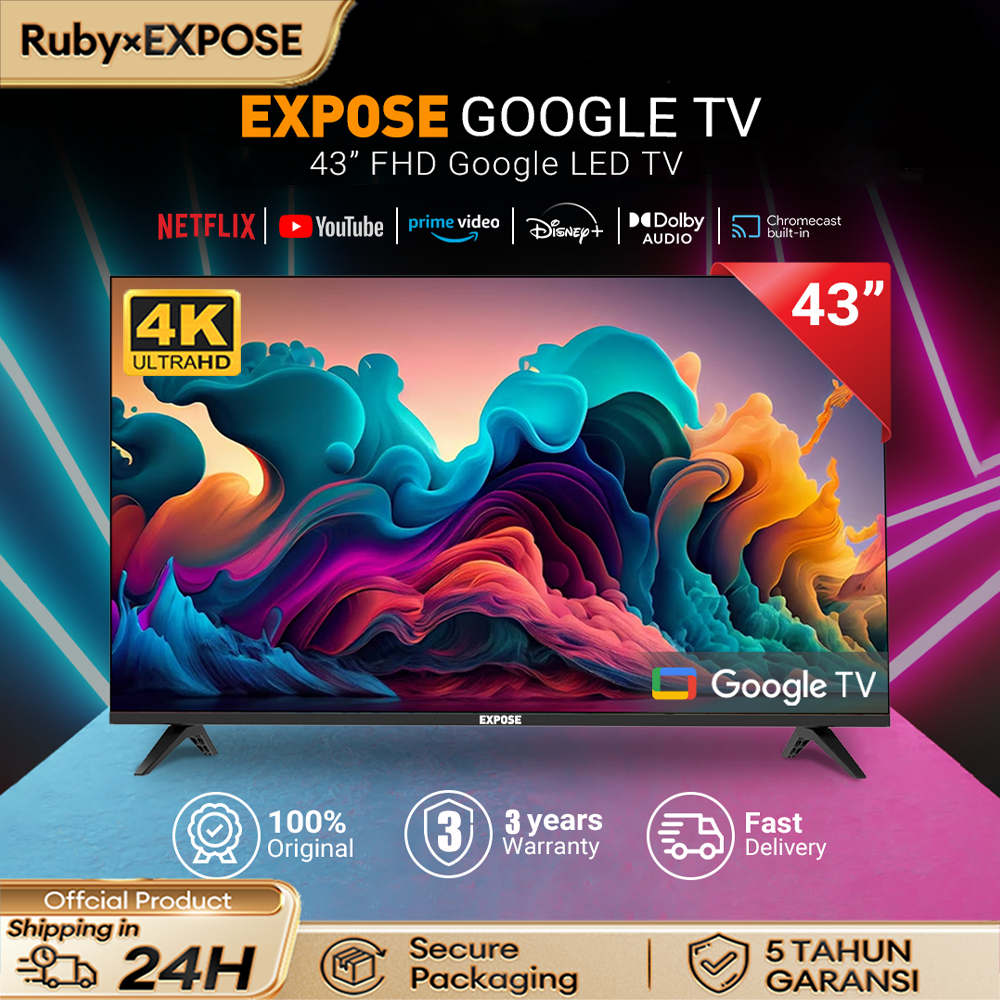 Smart TV 32 inch Google TV 4K UHD LED Dolby Audio Android 43 Inch TV Android OS netflix/youtube
