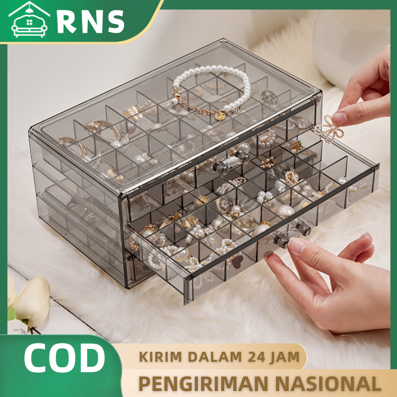 RNS tempat perhiasan kotak penyimpanan/jewelry box acrylic Cocok untuk anting-anting kalung dan semu