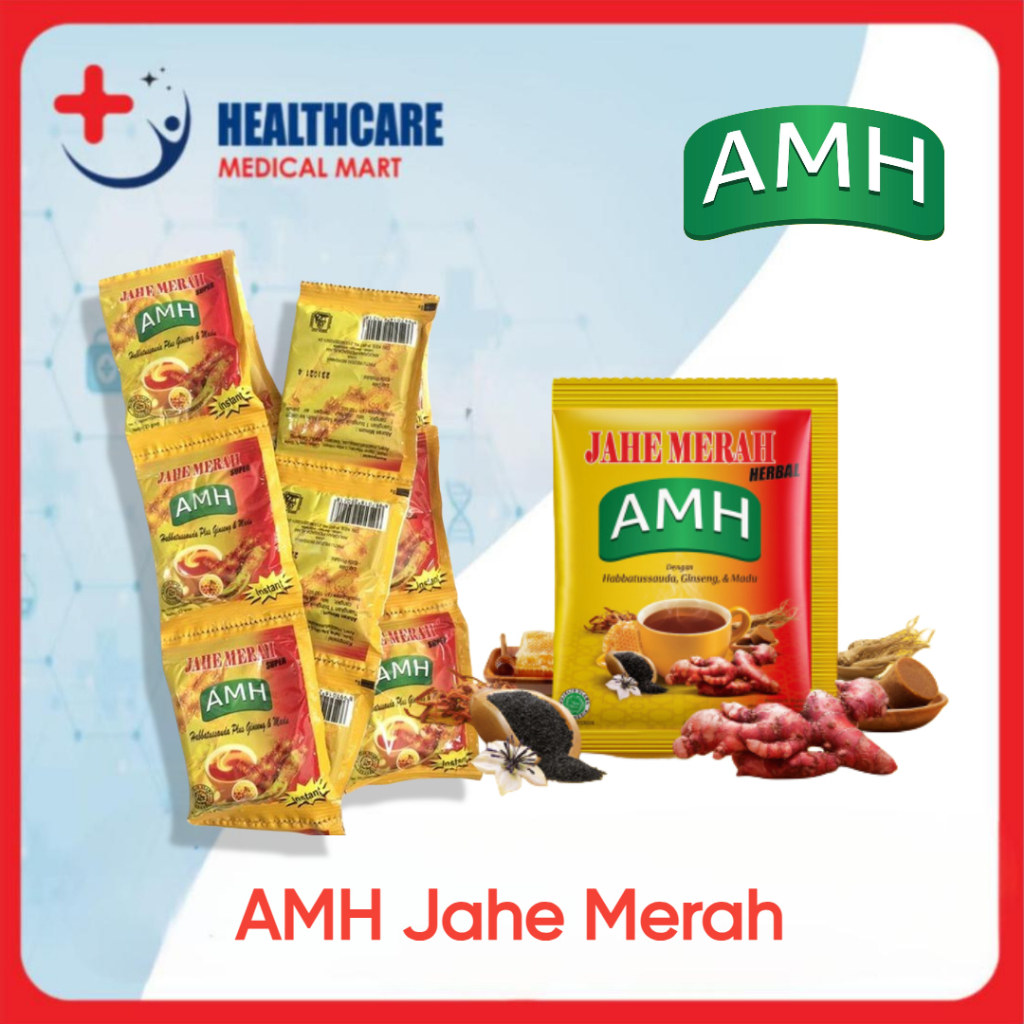 

Jahe Merah AMH 1 renceng isi 10 - Minuman Herbal Jahe Merah