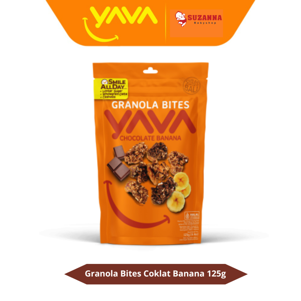 

YAVA Granola Bites Chocolate Banana 125g - Camilan