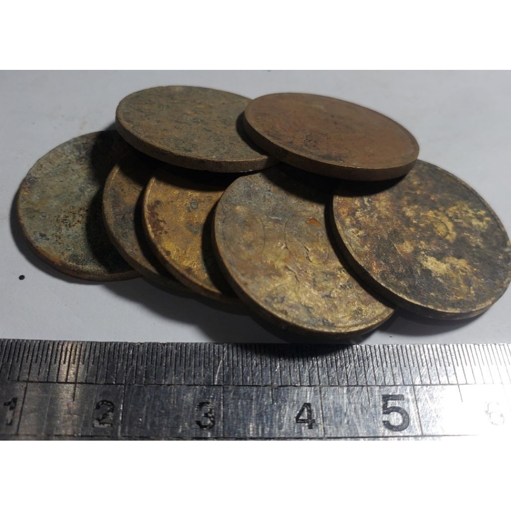 1 keping koin 500 kuning indo melati besar