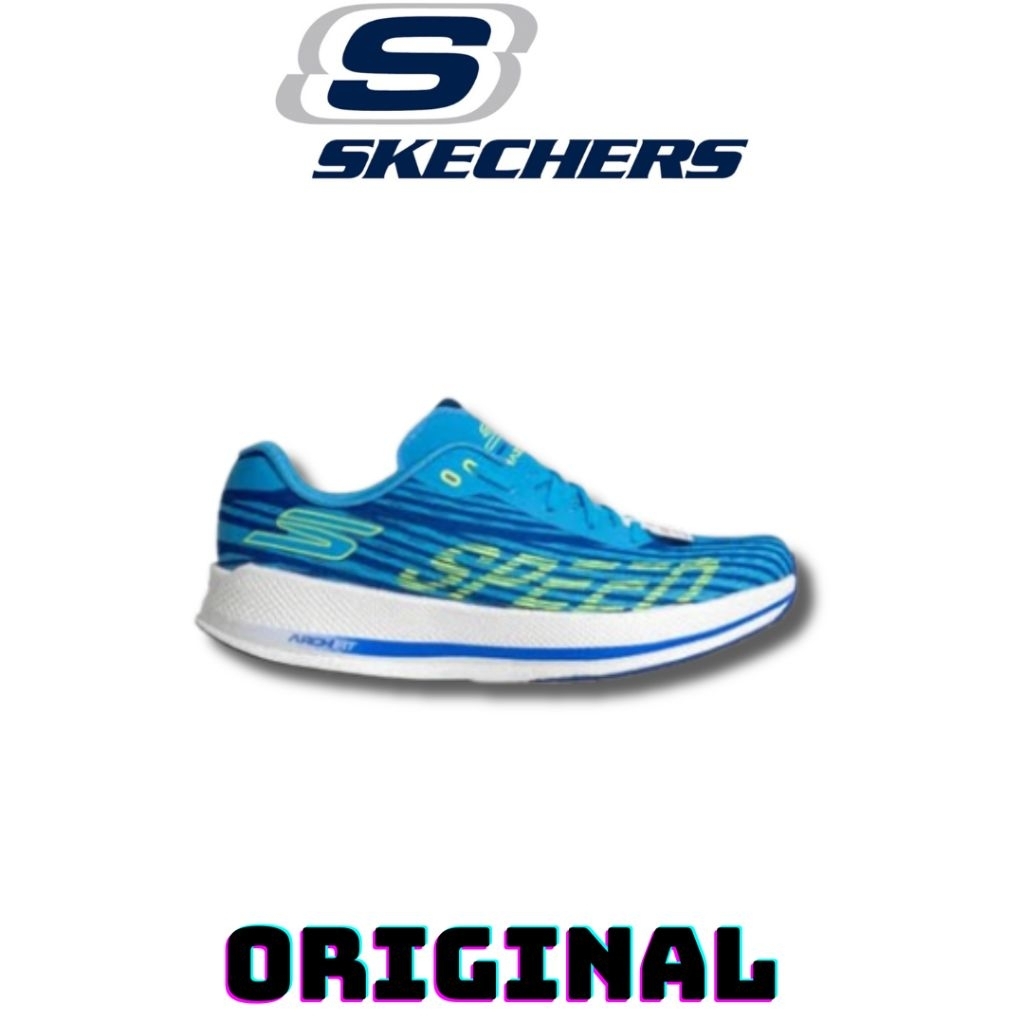 Sepatu Skechers Go Run Razor 4 Blue Men's ( 246075/BLLM ) Original