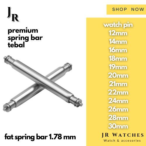Pin Tebal Fat Spring bar Strap Tali Jam tangan 12 14 16 17 18 19 20 21 22 23 24 26 28 30 mm
