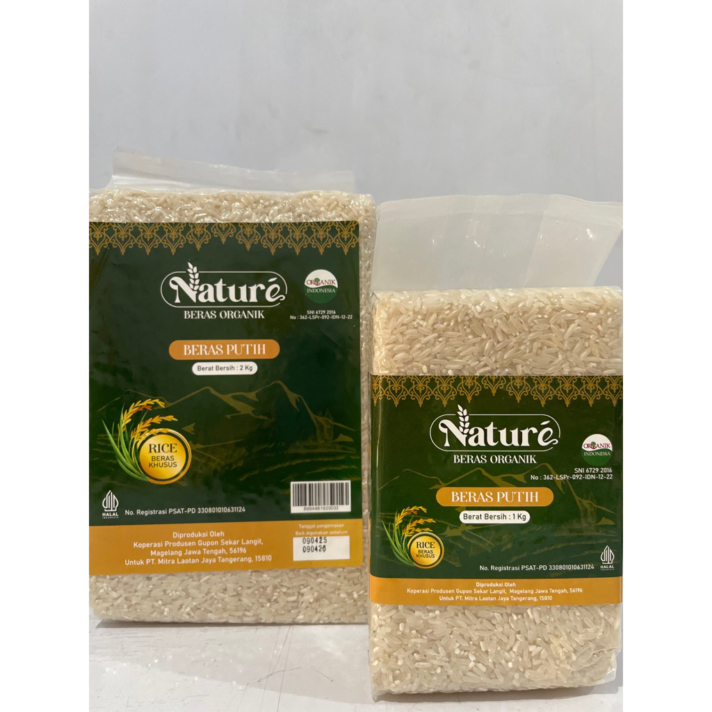 

Nature Beras Organik Beras Putih Organik 1kg Pulen Beras khusus