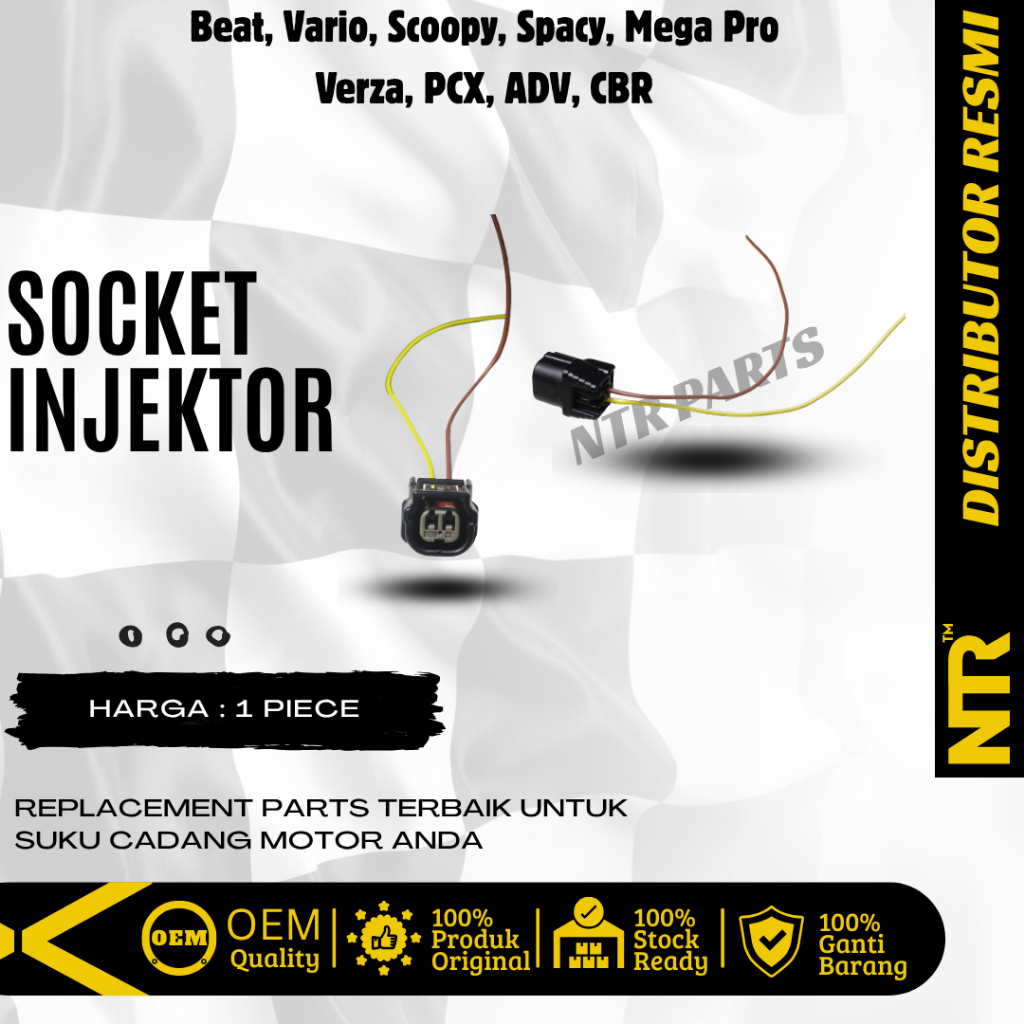 NTR Parts Socket Kabel Soket Injektor Injector Beat Vario Scoopy Verza CBR ALL HONDA