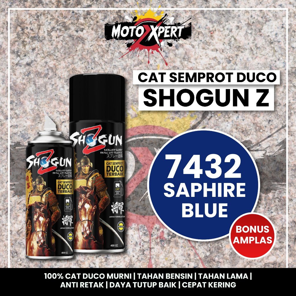 Cat Semprot Duco Shogun Z Saphire Blue 7432 400cc - Biru Tua Dongker Standard Pilox Pylox Pilok