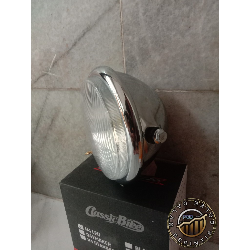 Headlamp autopal led 5.7 inch H4 Lampu Depan CB GL Tiger Megapro