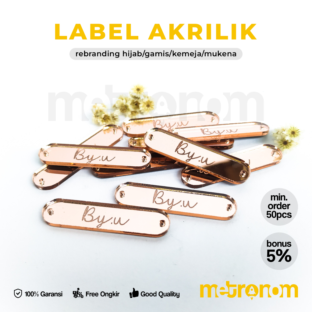 

Label Baju Akrilik Custom Rebranding Hijab / Baju / Gamis / Fashion