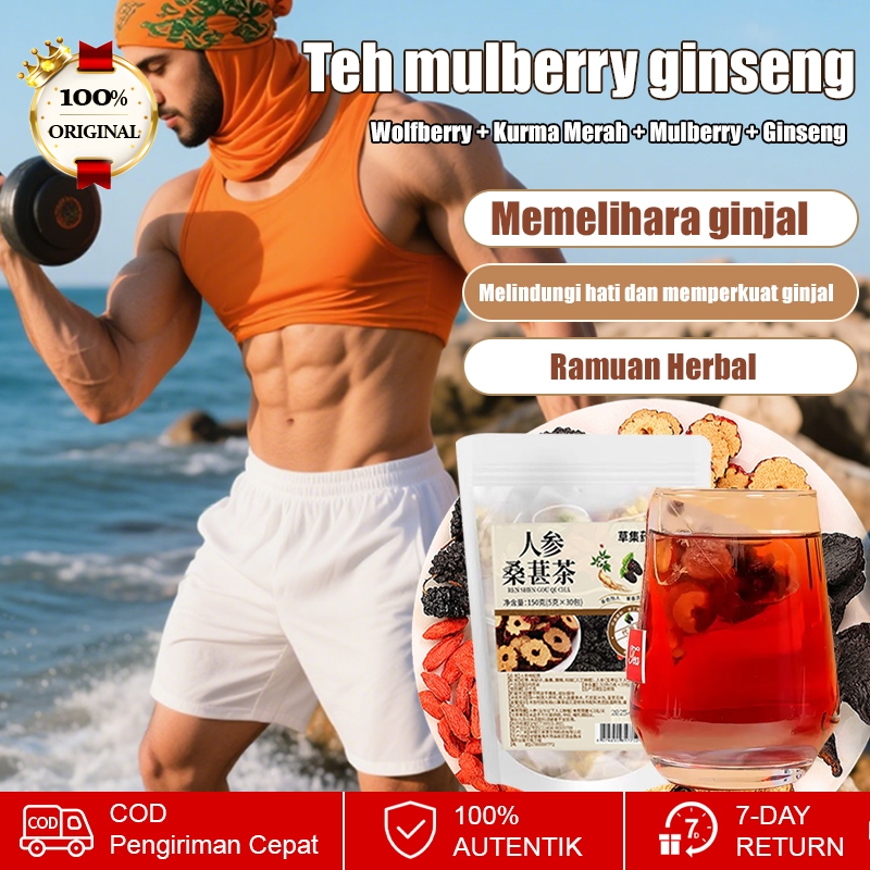 

❤️Beli 2 gratis 3❤️Teh Ginseng dan Goji (5g*30 paket) Teh Pemeliharaan Kesehatan Mulberry dan Goji Teh Pelindung Hati Setelah Bergadang Teh Herbal Alami Tiongkok Teh Sehat