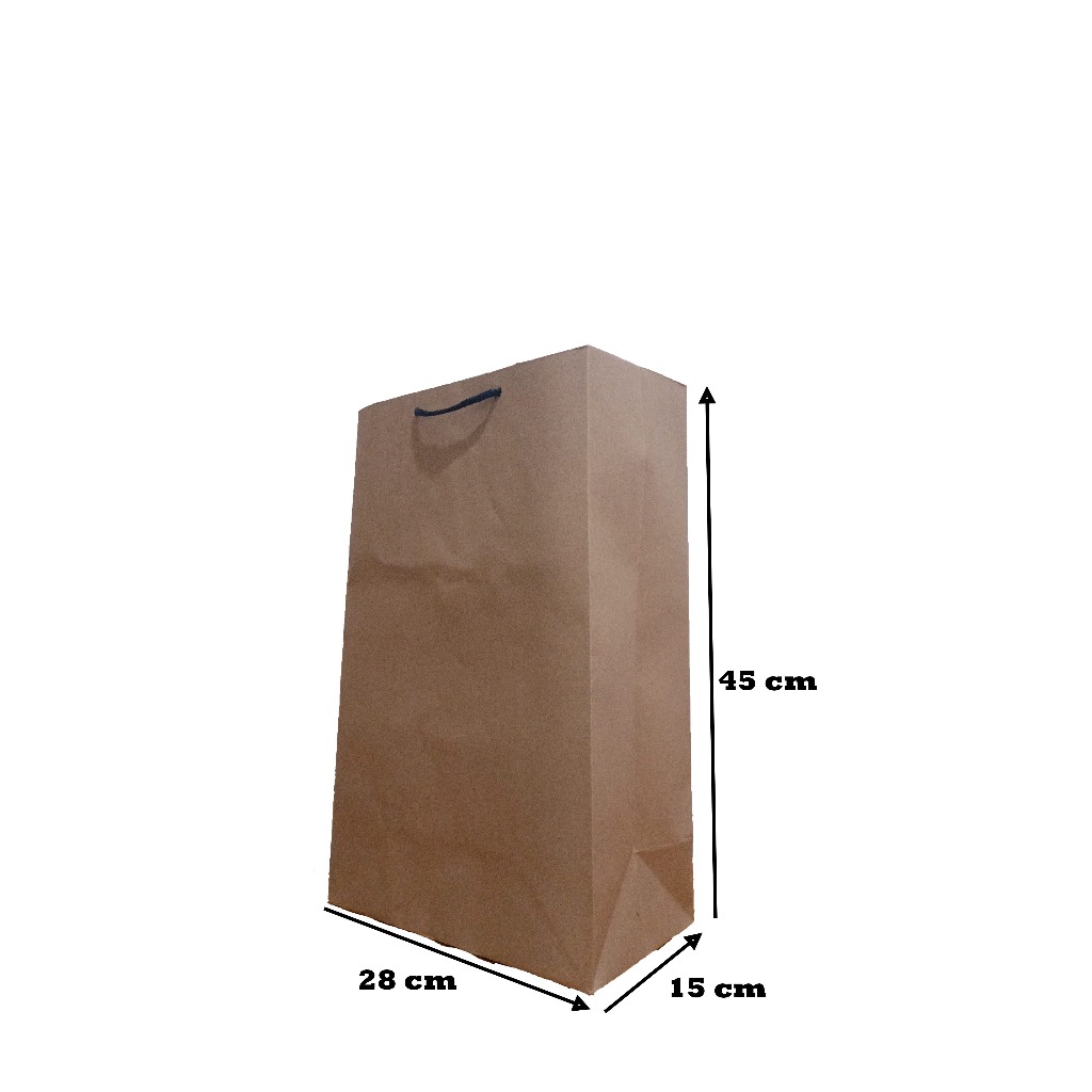 

Paperbag Talikur - Kraft Coklat - 28cm x 15 xcm 45cm