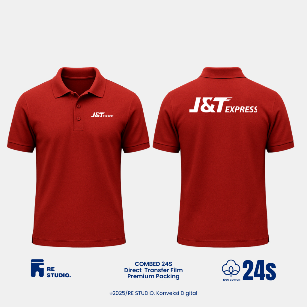 Custom - Kaos Polo JNT EXPRESS Lengan pendek