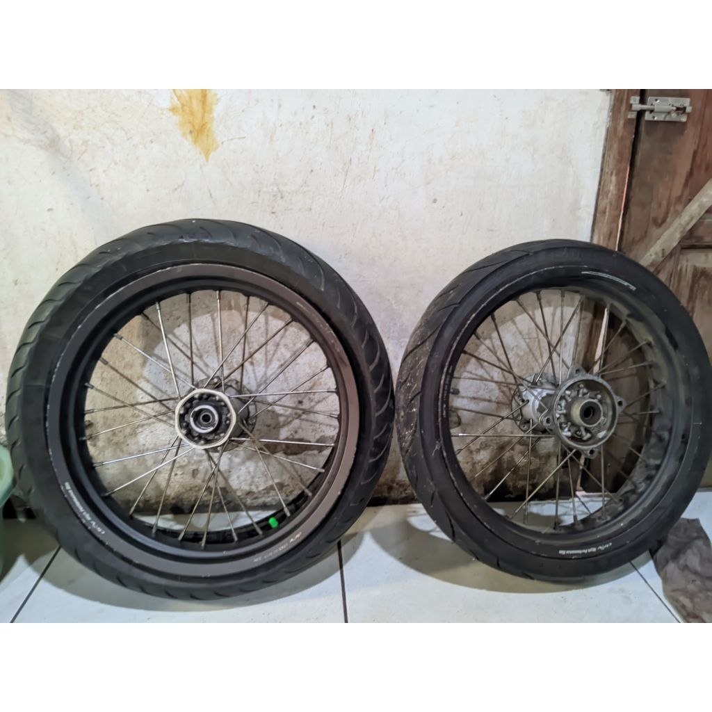 velg supermoto set ban pnp klx D-Tracker depan belakang