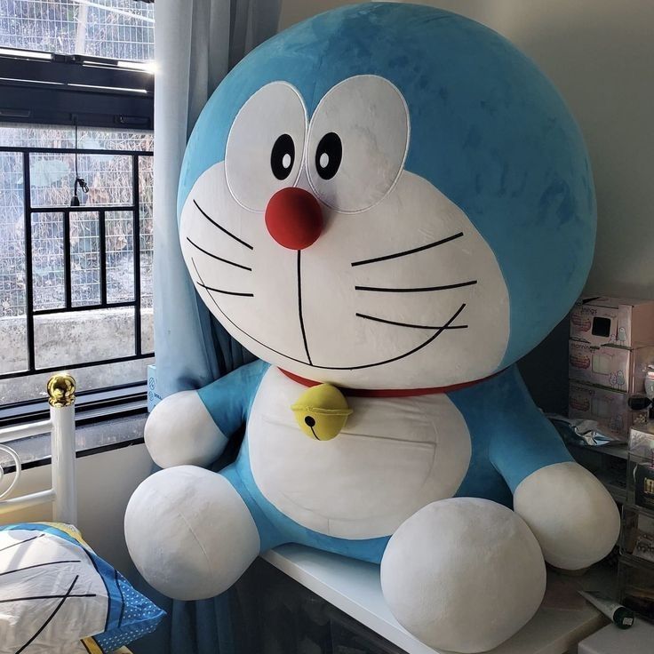 Boneka Doraemon Jumbo 45cm – Yelvo Super Lembut Premium / Boneka Karakter Lucu