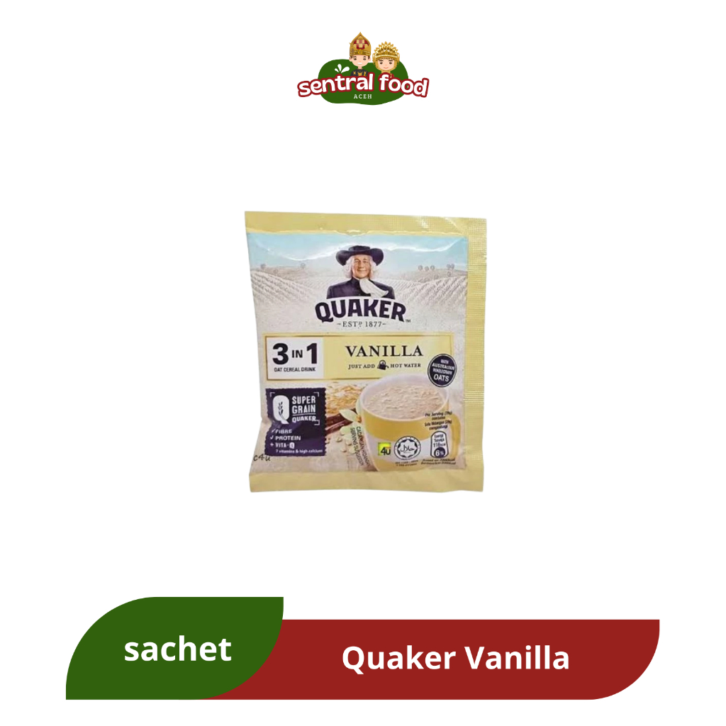 

QUAKER 3in1 Rasa Vanilla Minuman Sereal Oats Sachet 28 gr