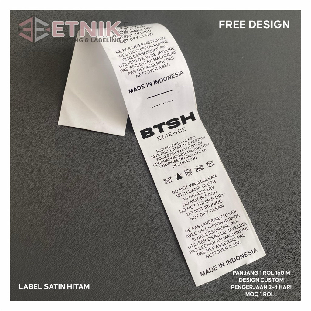 

LABEL TAPETA CUSTOM label murah,Label washing,Label baju,Label Kaos/care wash/care label/labelkerah