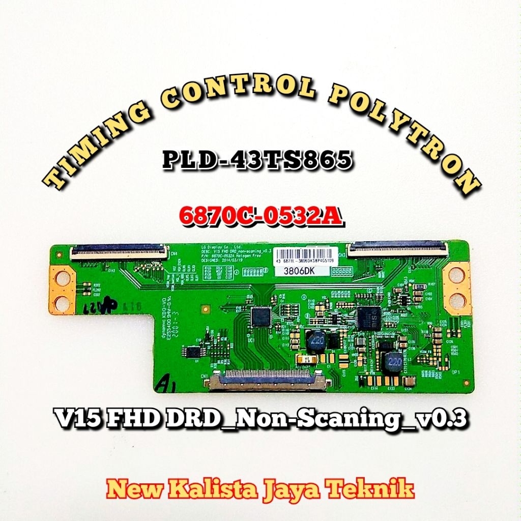 TCON TV POLYTRON PLD 43TS865 ORIGINAL V15 FHD TCON 43TS865 TIKON TV PLD43TS865 TCON POLYTRON PLD-43T