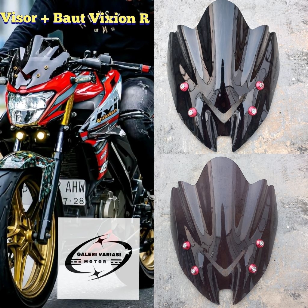 VISOR YAMAHA VIXION R 2017 - 2022  PLUS BAUT VARIASI 4PCS VISOR ALL NEW VIXION R