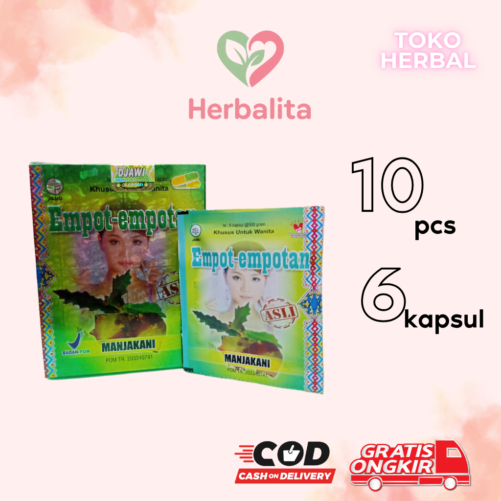 

Herbalita - Empot-Empotan Manjakani Jamu Khusus Untuk Wanita Kapsul Isi 10 Bungkus @ 6 Kapsul