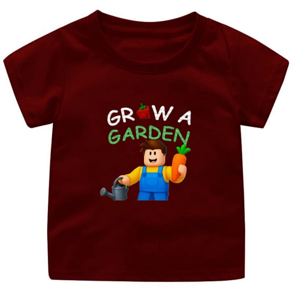 baju Kaos anak Laki-laki dan perempuan anak dan dewasa gambar Roblox Grow A Garden 1 //kaos anak